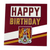 Northampton Town Happy Birthday Stripe Crest Card