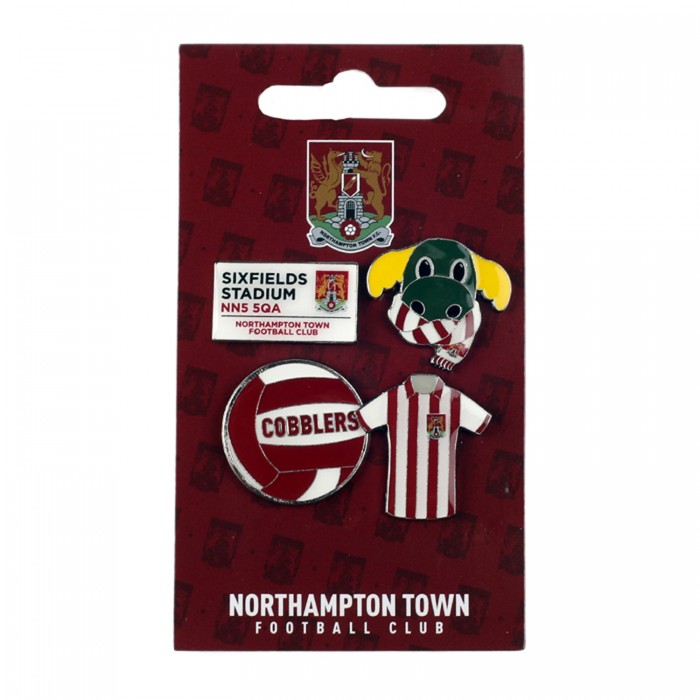 Northampton Town 4 Pin Badge Set