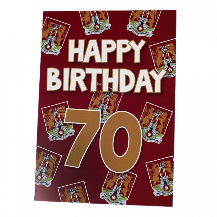 Northampton Town 70th Birthday Card