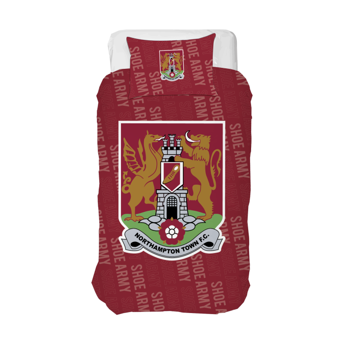 Northampton Town Shoe Army Single Duvet Set