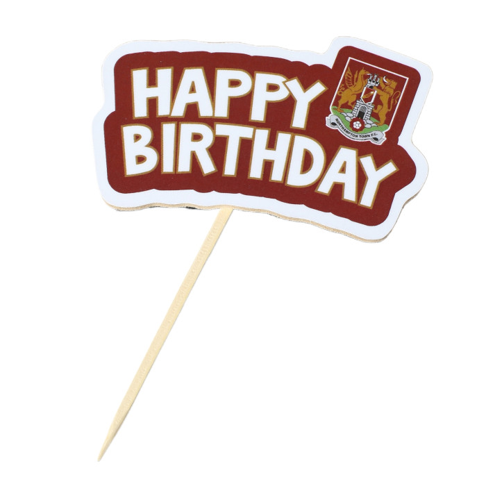 Northampton Town Handmade Wooden Cake Topper