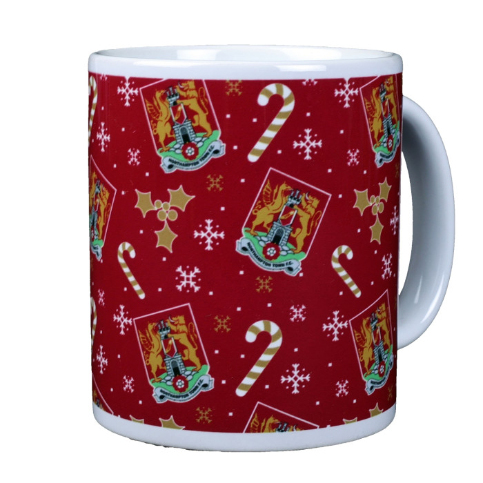Northampton Town Christmas Candy Cane Mug