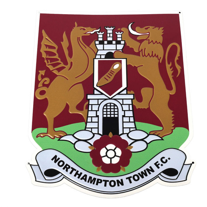 Northampton Town Embossed Metal Crest Wall Art