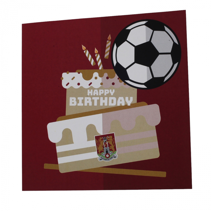 Northampton Town Footy Cake Smash Card