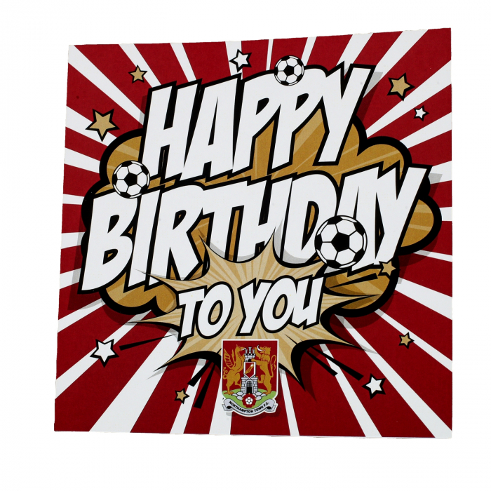 Northampton Town Comic Birthday Card