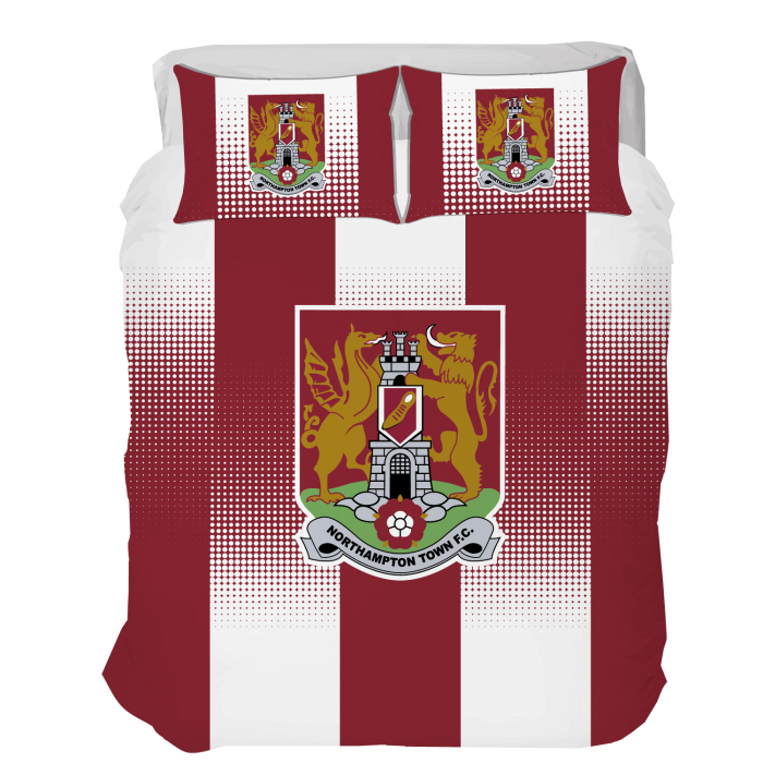 Northampton Town Retro Stripes Double Duvet