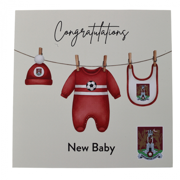 Northampton Town New Baby Congratulations Card