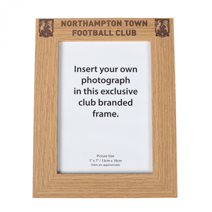Northampton Town Wooden Portrait Photo Frame